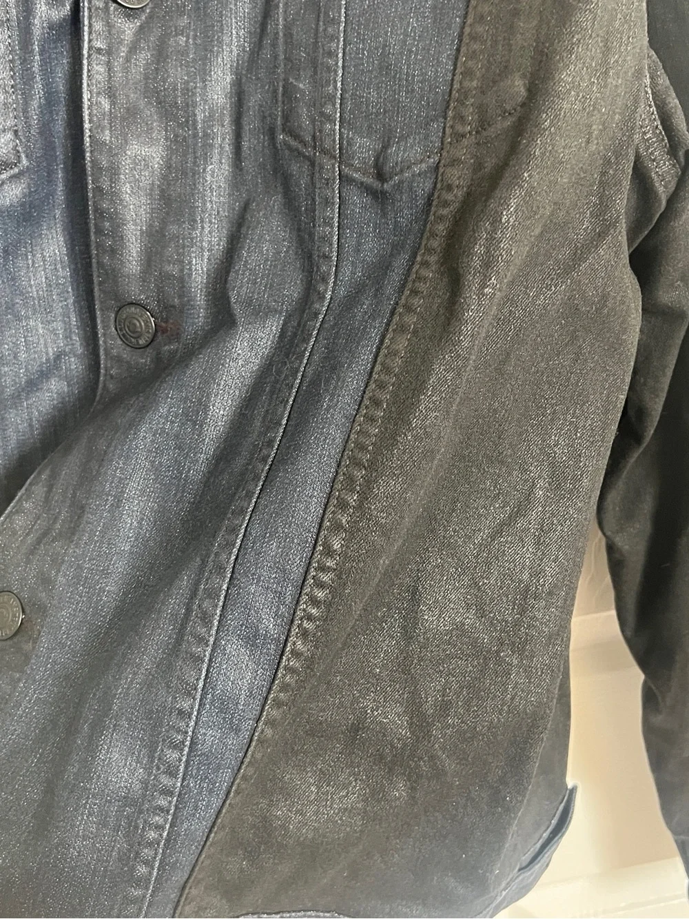 True Religion Denim Jacket 3XL Retro Danny Slim Dark Jean Y2K Moto Cafe Street
